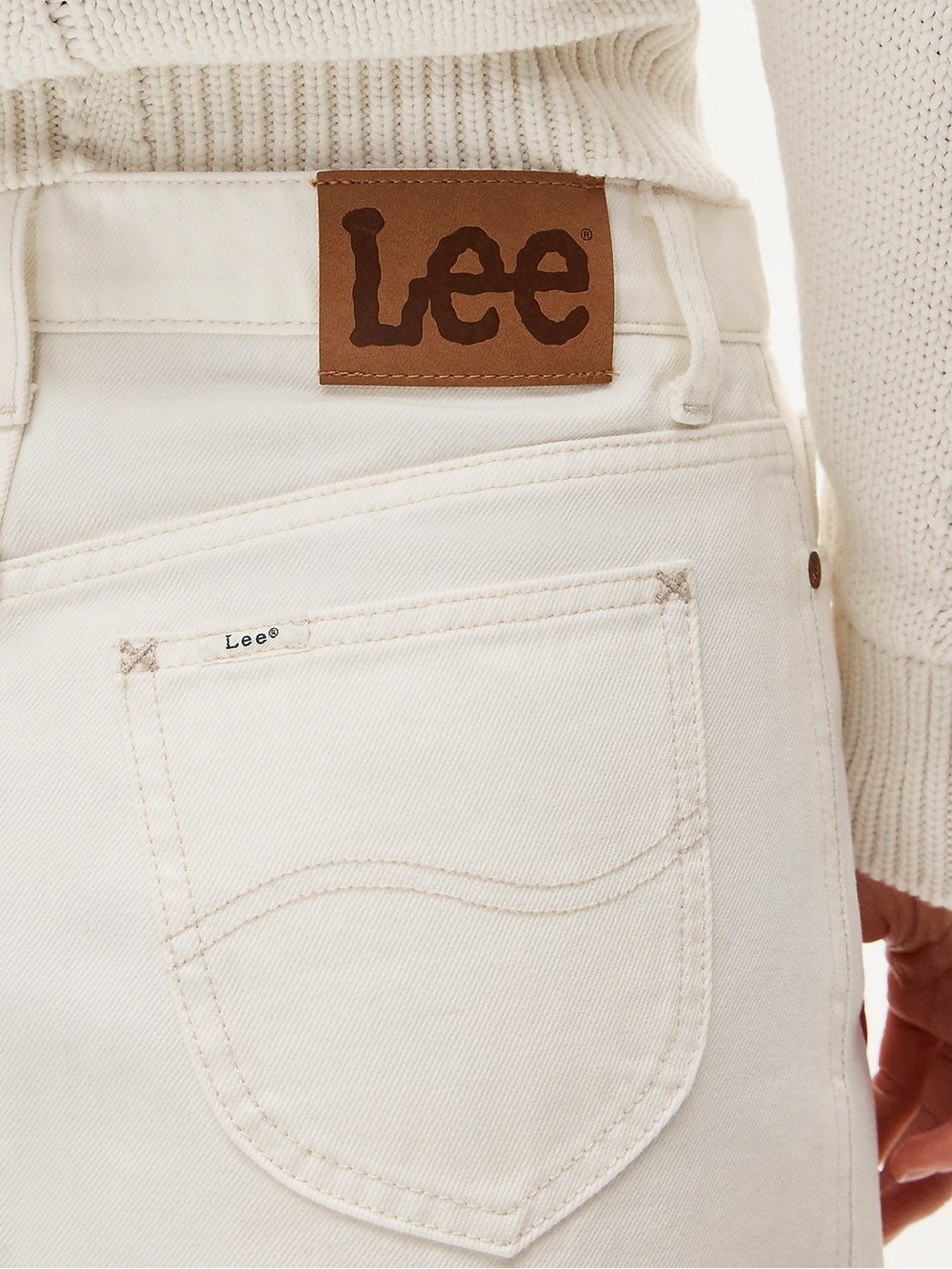 Lee® X J.Crew denim skirt in Vintage White Wash Size 27 NWT $148 CV153 - Picture 4 of 10